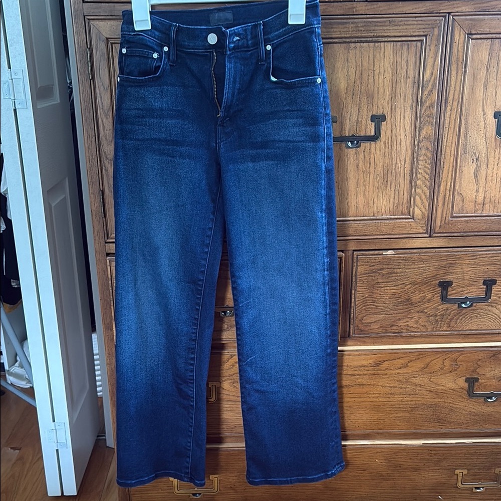 MOTHER Blue Straight Leg Jeans